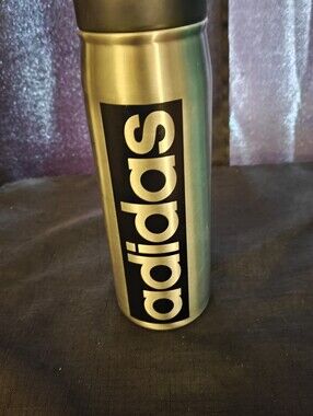 Adidas Metallic Silver Bottle with Black Logo